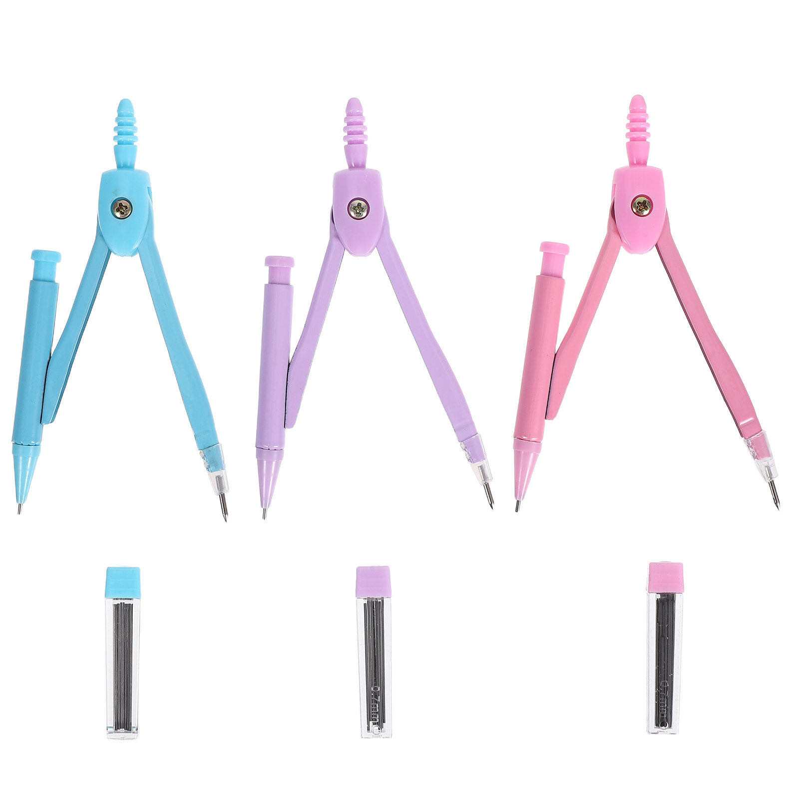Math Geometry Set With Compass - Set Kompas Logam untuk Menggambar Geometri,