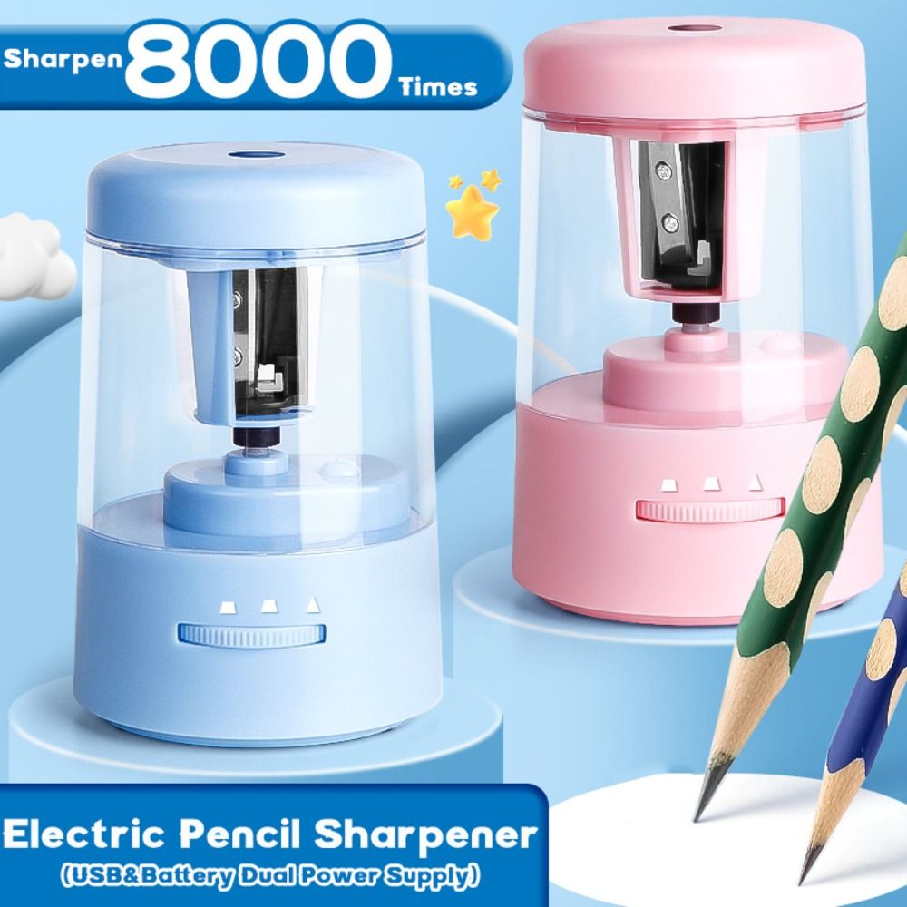 Electric Pencil Sharpener Usb - Pengasah Pensil Elektrik Tiga Tingkat Kecepatan