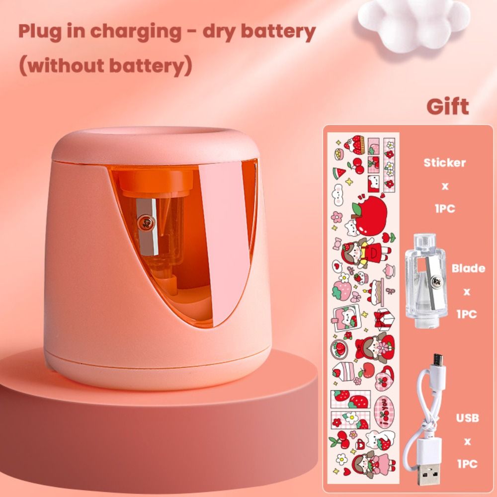 Electric Pencil Sharpener Usb - Perlengkapan Sekolah Baterai/USB/Pengisian Daya Alat Tulis