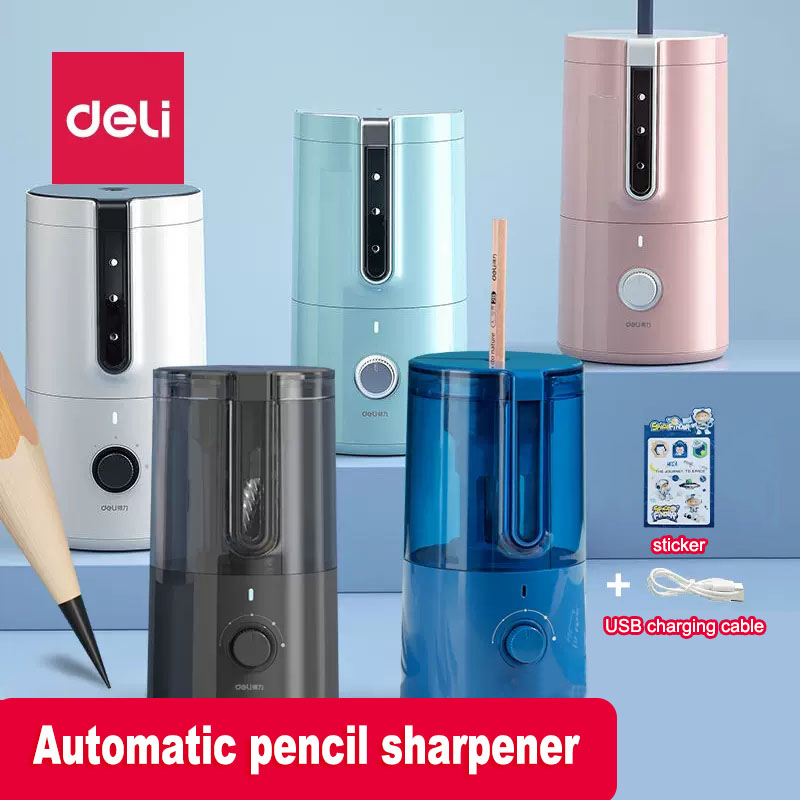 Electric Pencil Sharpener Usb - Deli Rautan Pensil Elektrik Otomatis untuk