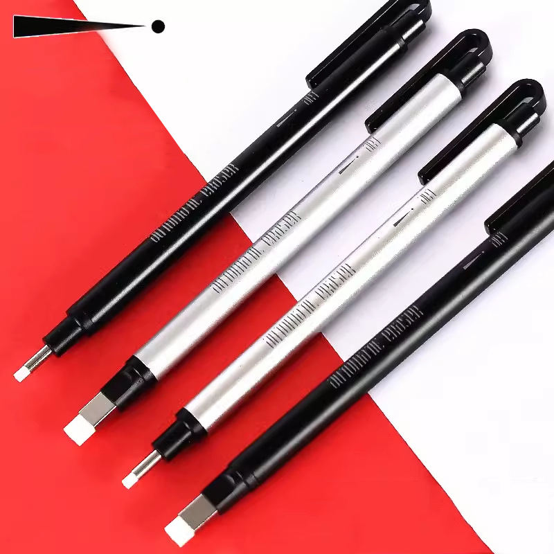 Retractable Eraser Pen Click - Ditarik klik penghapus mekanik pena gaya