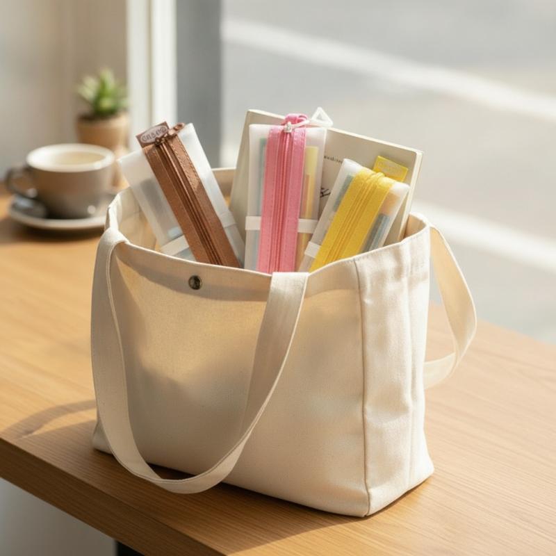 Clear Mesh Pencil Pouch For Exam - @*Kantong Pensil Jaring Transparan dengan Ritsleting