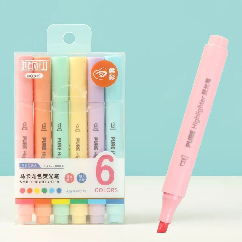 Pastel Highlighter Set Double Ended - 6 Buah/Set Pena Stabilo Warna Pastel