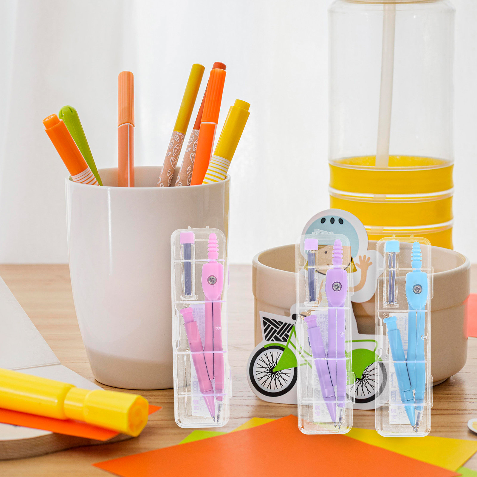 Set Kompas Logam untuk Menggam - Math Geometry Set With Compass ulasan dan harga