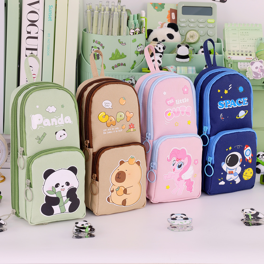Tempat pensil kartun Capybara  - Aesthetic Large Pencil Case Pouch ulasan dan harga
