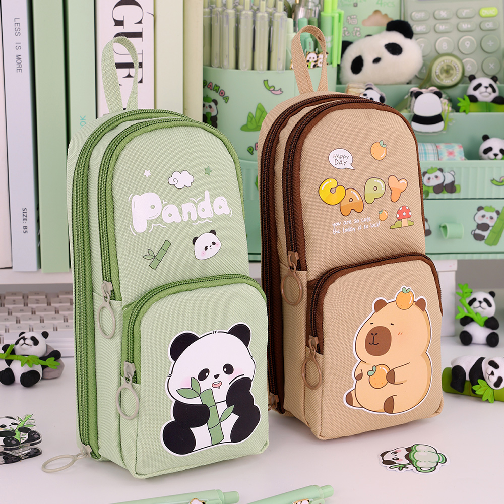 Tempat pensil kartun Capybara  - Aesthetic Large Pencil Case Pouch ulasan dan harga