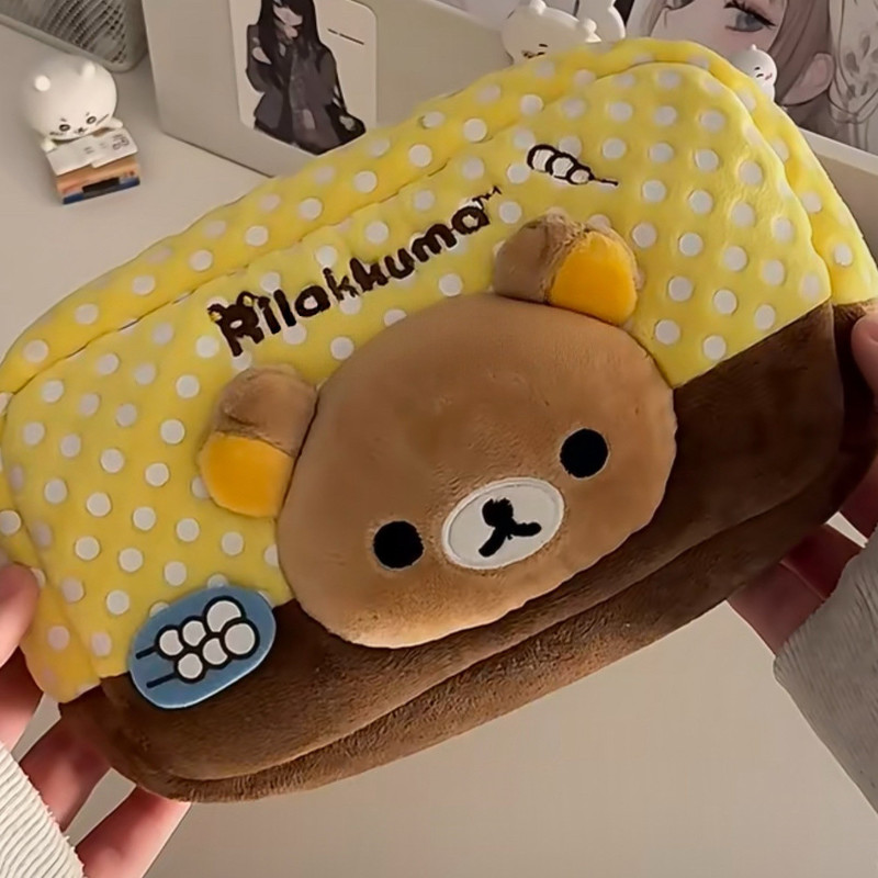Tempat Pensil Boneka Rilakkuma - Aesthetic Large Pencil Case Pouch ulasan dan harga