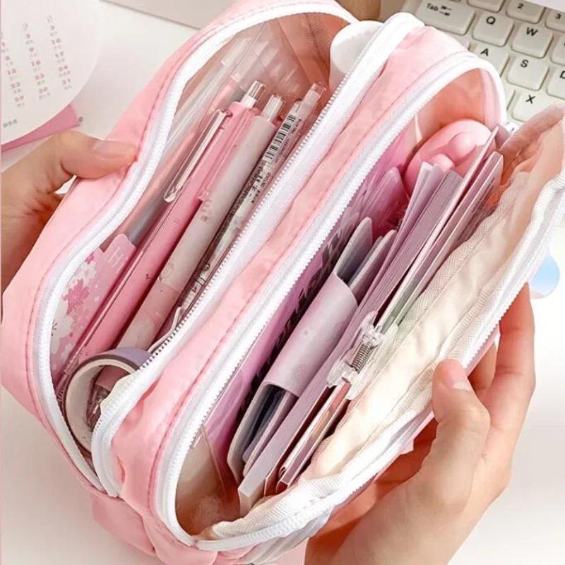Tas Pensil Estetis Kapasitas B - Aesthetic Large Pencil Case Pouch ulasan dan harga