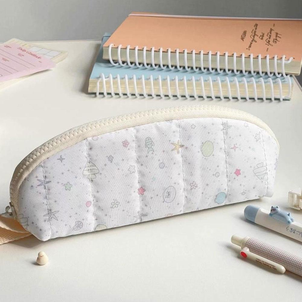 Kotak Pensil Polka Dot Estetis - Aesthetic Large Pencil Case Pouch ulasan dan harga