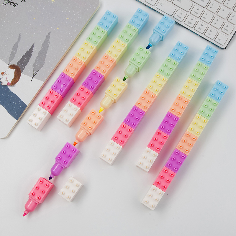 6 Buah Warna Pastel Tubuh Blok - Pastel Highlighter Set Double Ended ulasan dan harga