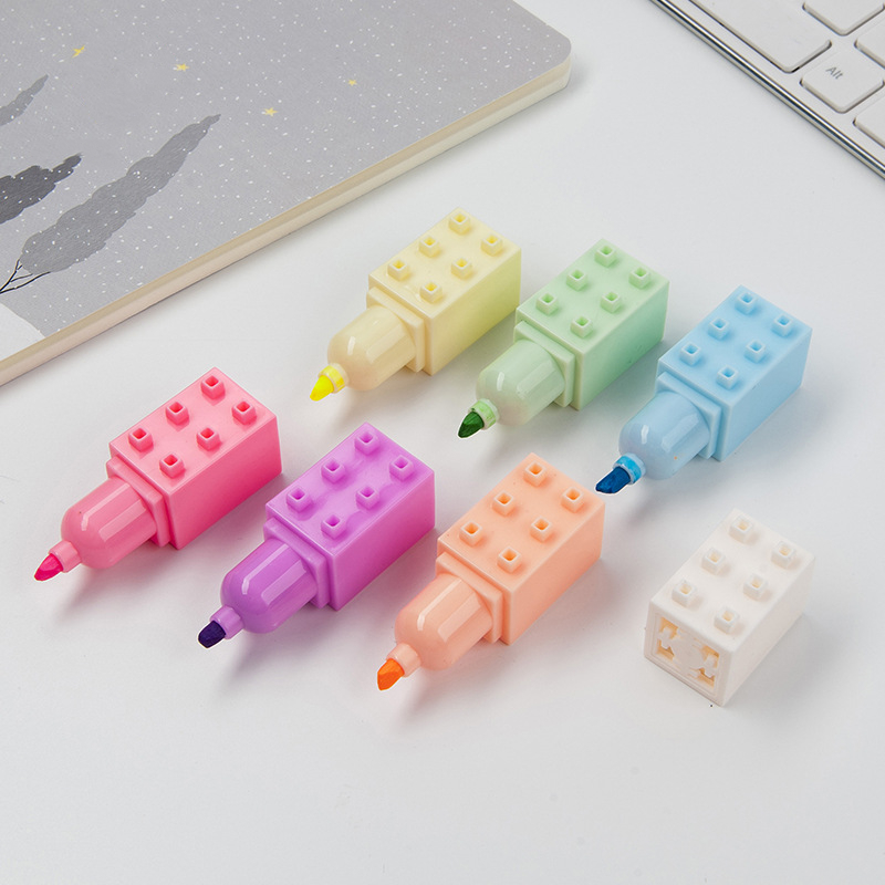 6 Buah Warna Pastel Tubuh Blok - Pastel Highlighter Set Double Ended ulasan dan harga