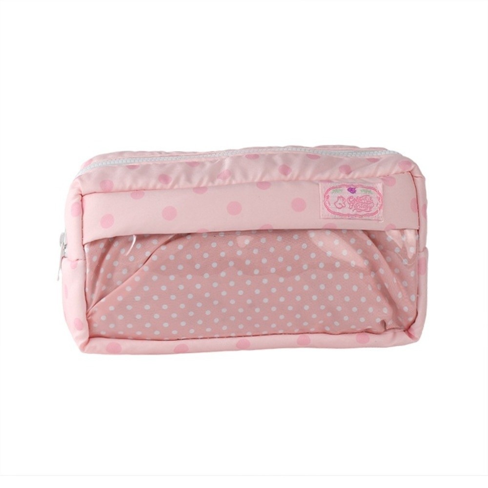 Kotak Pensil Polka Dot Estetis - Aesthetic Large Pencil Case Pouch ulasan dan harga