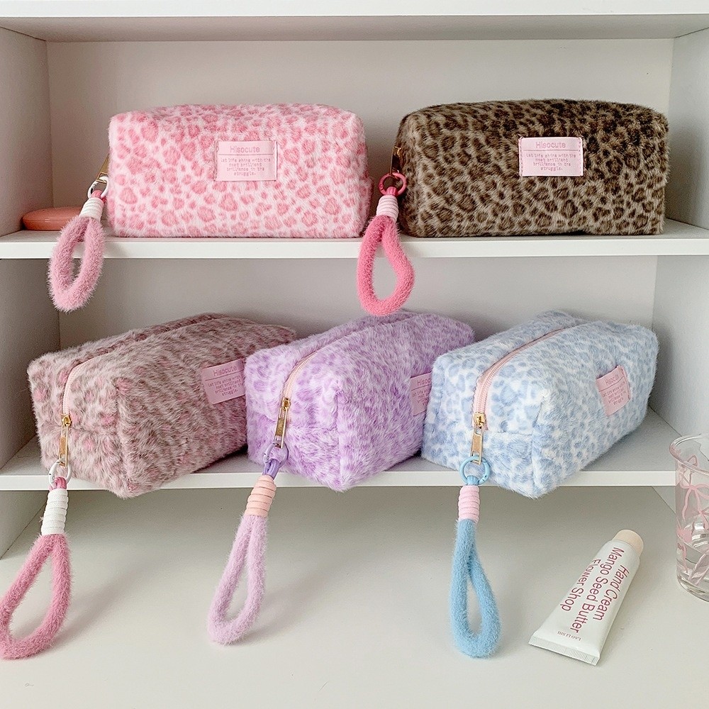 Tas Pena Motif Leopard dengan  - Aesthetic Large Pencil Case Pouch ulasan dan harga