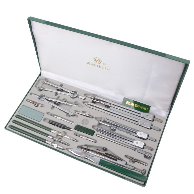 Set Kompas Logam Hero, Alat Ga - Math Geometry Set With Compass ulasan dan harga