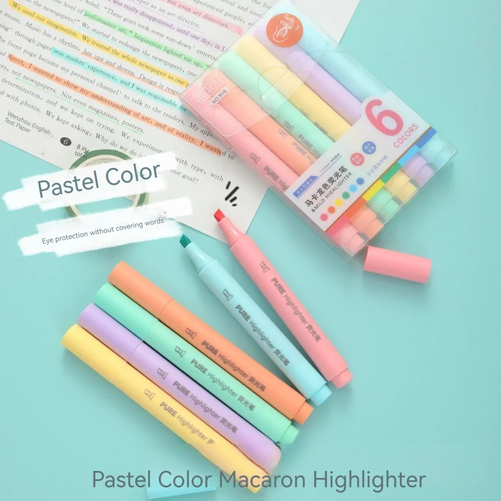 6 Buah Pena Stabilo Pastel-Set - Pastel Highlighter Set Double Ended ulasan dan harga