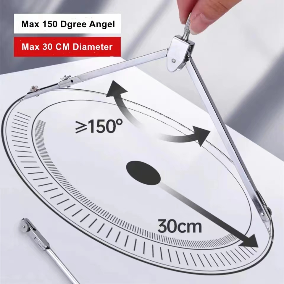 Set Penyusunan Baja Tahan Kara - Math Geometry Set With Compass ulasan dan harga