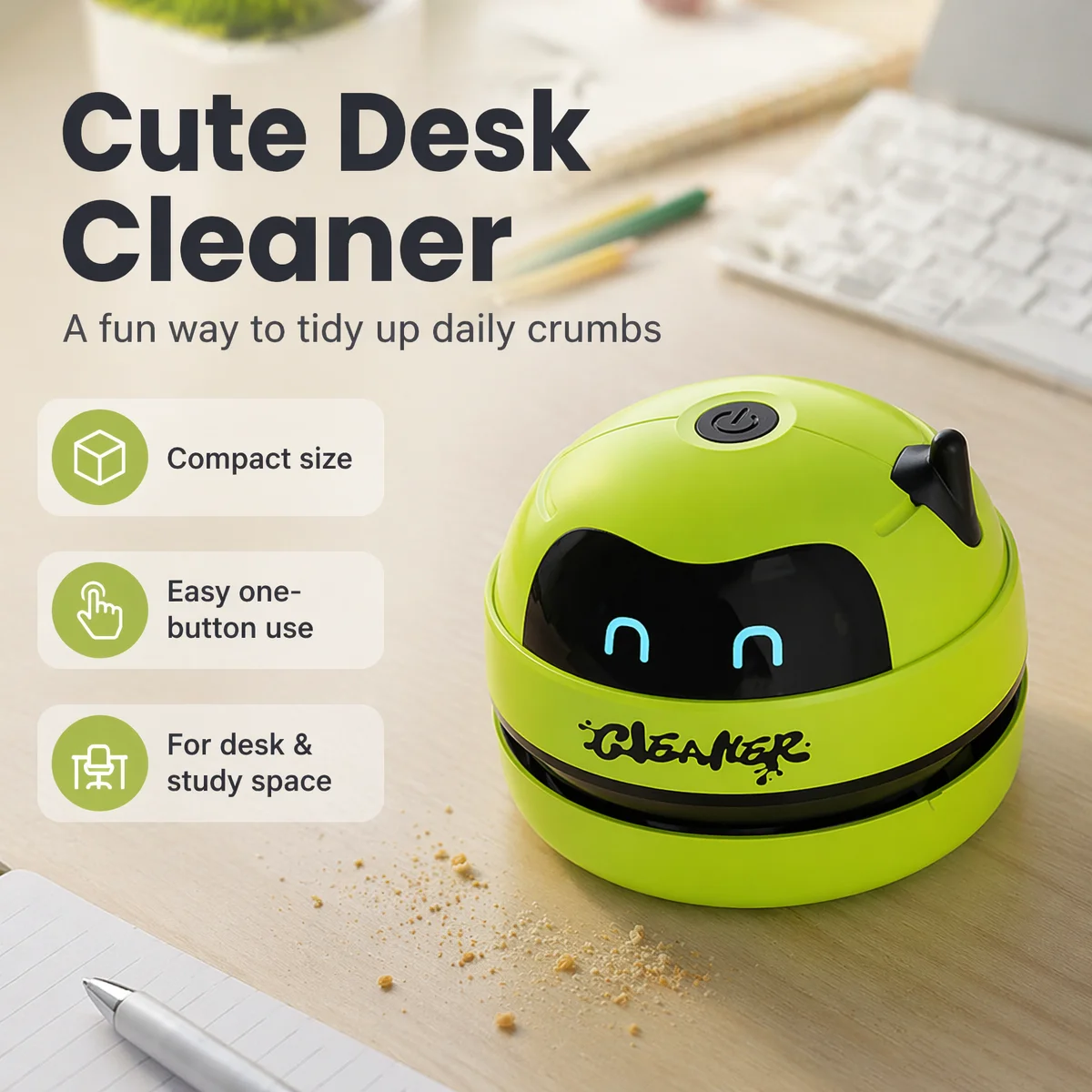Penyedot Debu Mini Berbentuk K - Mini Desktop Vacuum Cleaner For Eraser Dust ulasan dan harga