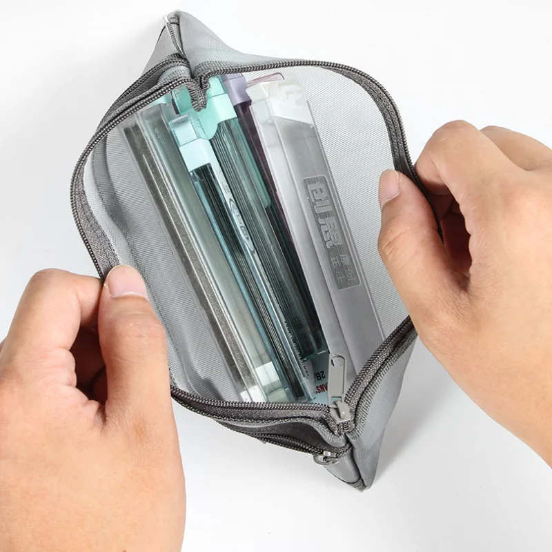 Tas Alat Tulis Jaring Nilon Tr - Clear Mesh Pencil Pouch For Exam ulasan dan harga