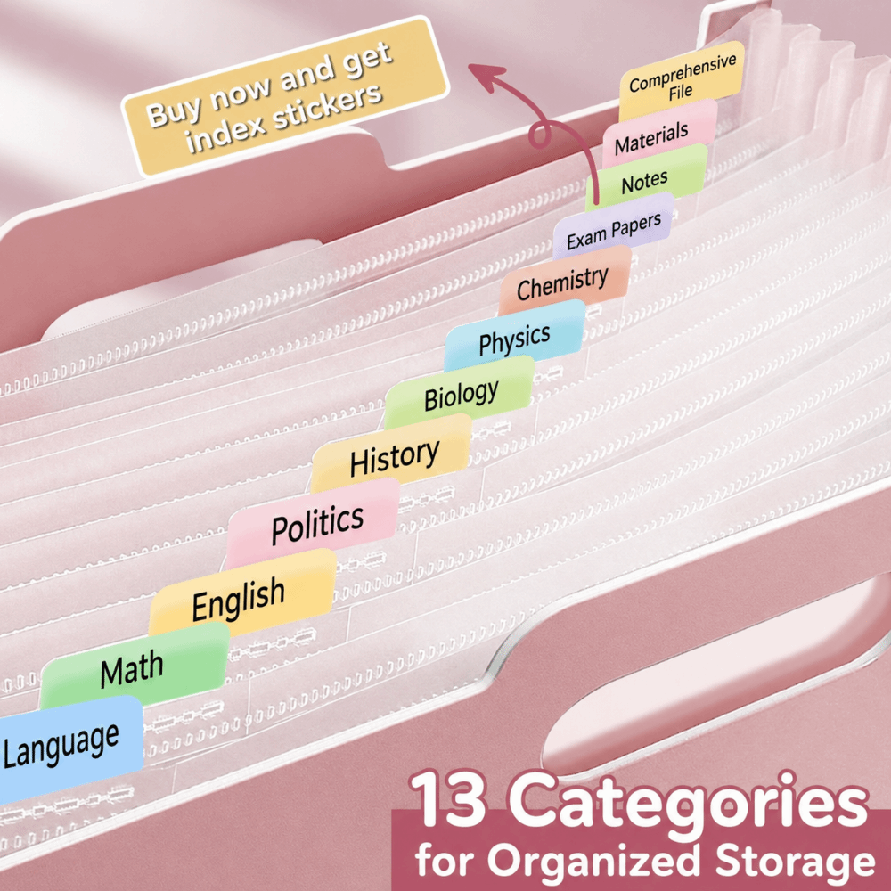 Folder File Ekspansi 13 Kanton - Expandable Accordion File Folder 13 Pockets ulasan dan harga