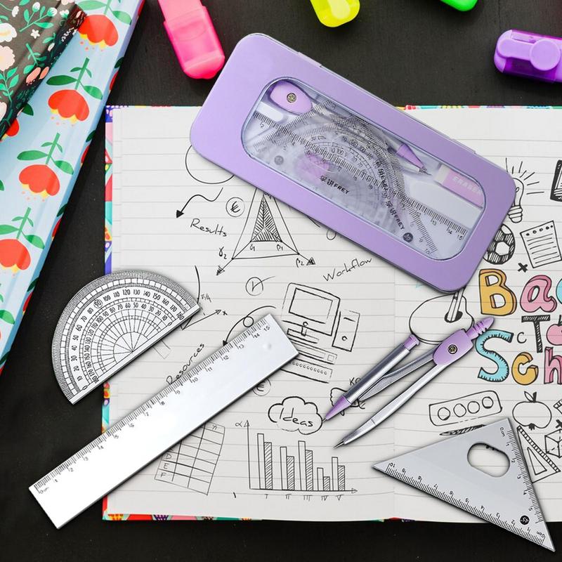 Set geometris | Set Kit geomet - Math Geometry Set With Compass ulasan dan harga