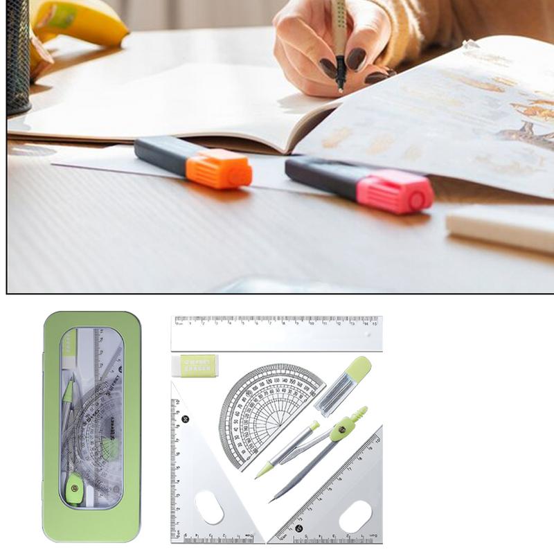 Set geometris | Set Kit geomet - Math Geometry Set With Compass ulasan dan harga