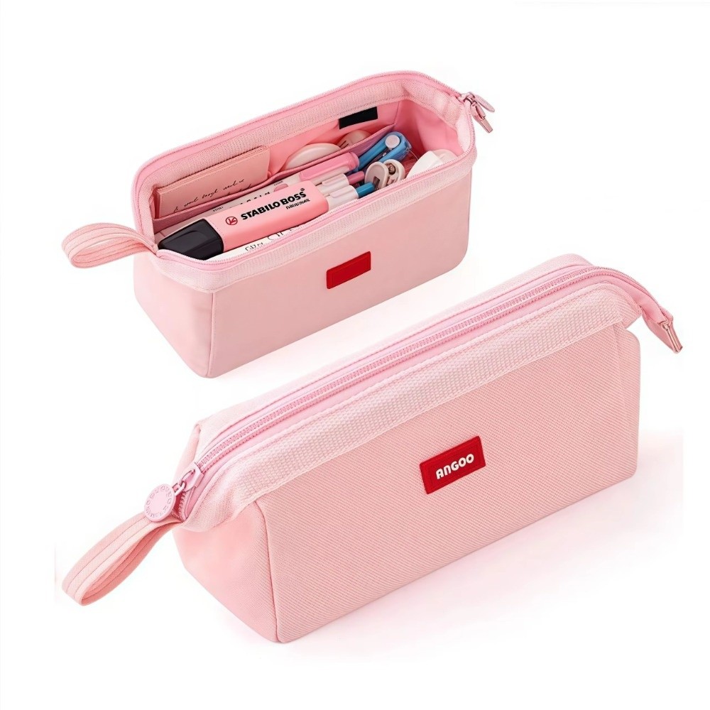 Kantong Pensil Kanvas Kain Oxf - Aesthetic Large Pencil Case Pouch ulasan dan harga