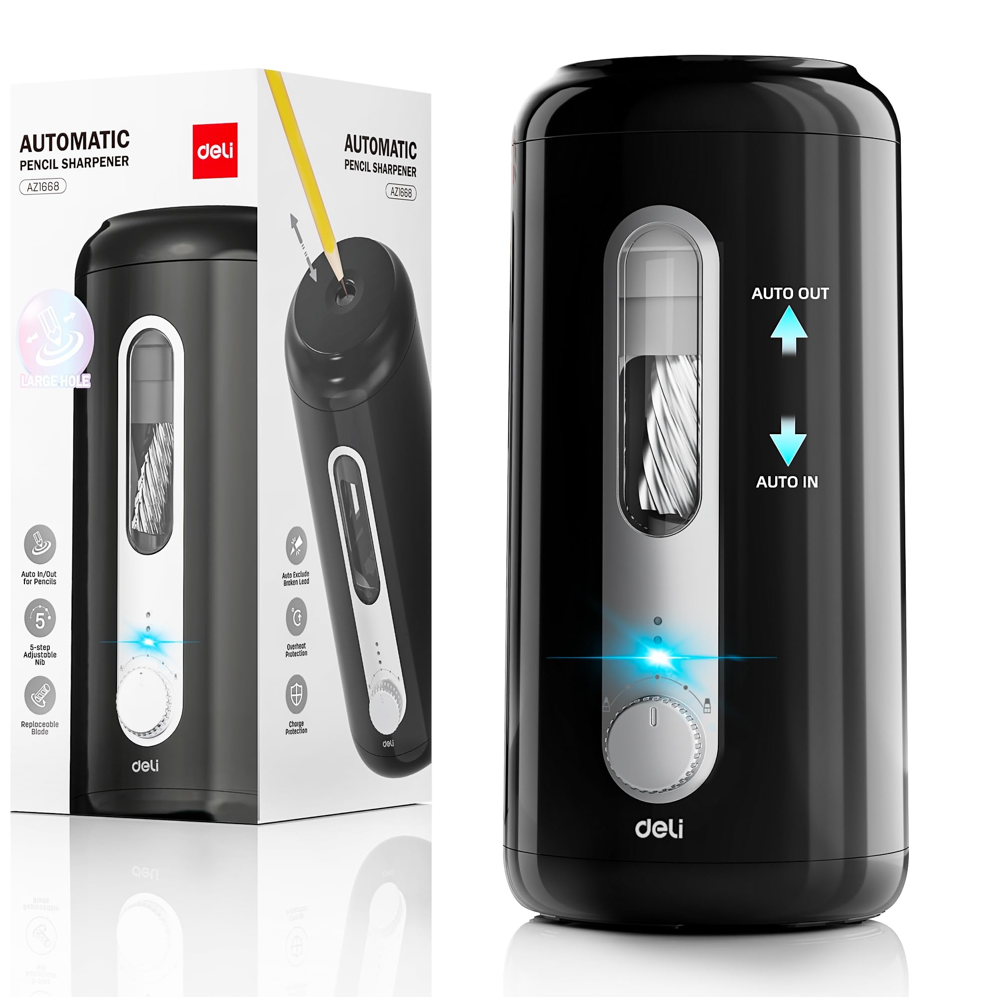 Pengasah Pensil Elektrik Deli  - Electric Pencil Sharpener Usb ulasan dan harga
